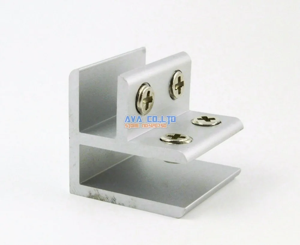 2 Pieces 90 Degree Glass Shelf Clamp Clip Bracket Shelf Support