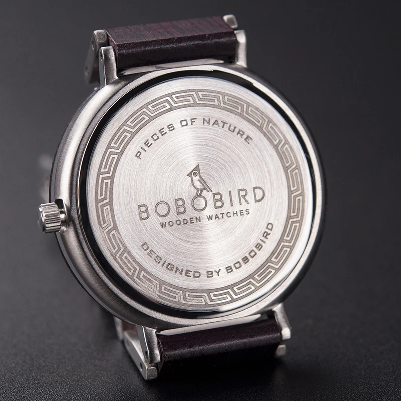 BOBO BIRD мужские часы водонепроницаемые ультра тонкие деревянные часы роскошные японские кварцевые деревянные пары часы из нержавеющей стали C-S16
