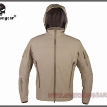 Охотничьи походные Emerson уличные легкие тактические мягкие оболочки куртки с капюшоном дышащие Dark Earth EM6873D