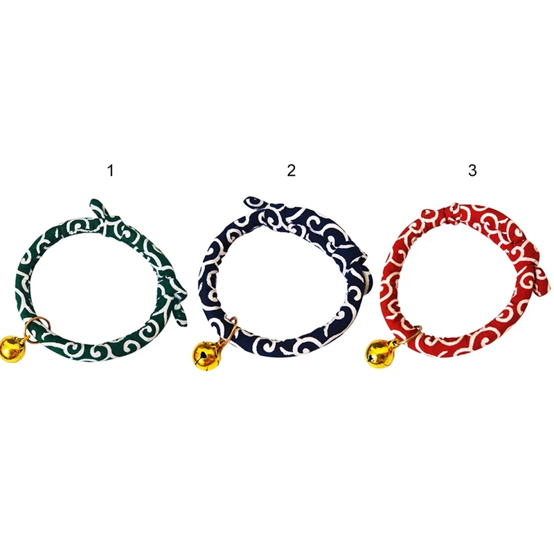 Cat Collar Baby Puppies Dog Safety Elastic Adjustable With Bell Necklace Dog Accessories Japanese Style Cat Collar Baby Puppies Dog Safety Elastic Adjustable With Bell Necklace Dog Accessories Japanese Style