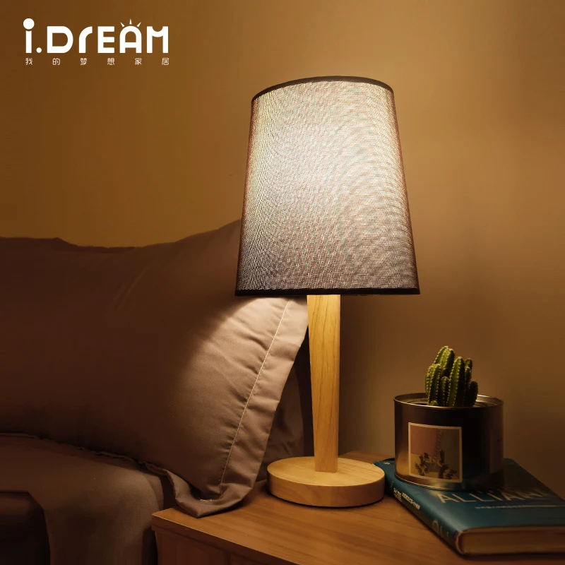 

table lamp bedroom desk lamp wooden Characteristics creative fashion retro original shade of contemporary shade hotel