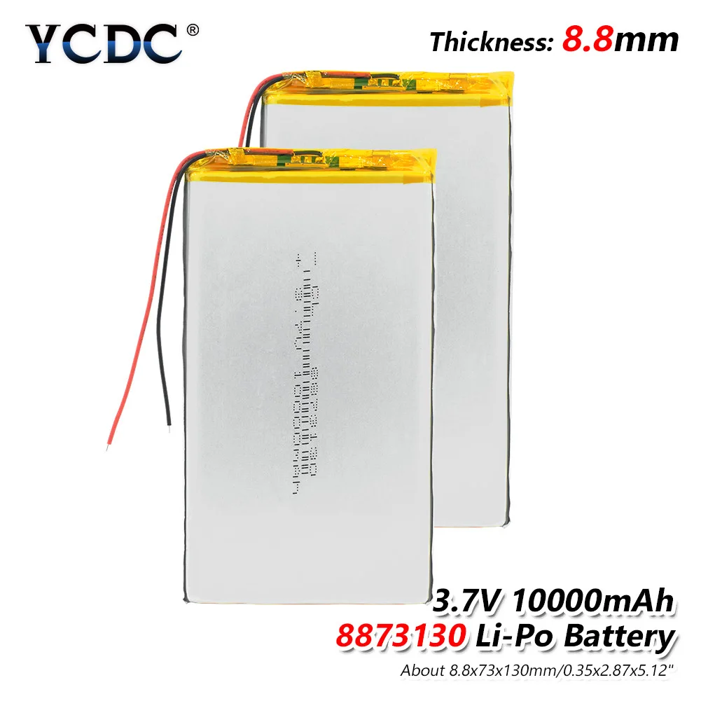 

10000 Mah large capacity 8873130 polymer lithium battery, 3.7V Li-Po Batteries With PCB For DVD Tablet MID GPS Electric Toys