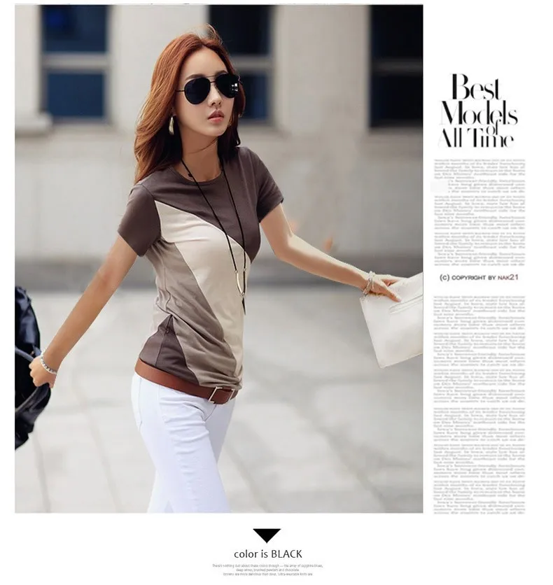 Women T-shirt Short  Sleeve Tshirt Woman Womens Tops 2016 Tee Shirt Femme Kawaii Clothes Plus Size Casual Camisetas Mujer  CS75412