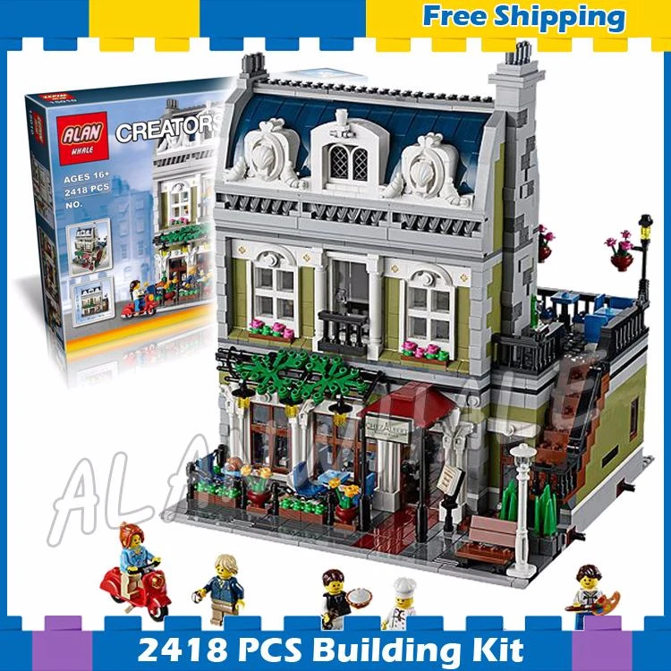 

2469pcs Creator Expert Parisian Restaurant Construct 30007 Model Modular Building Blocks Hotel Gifts sets Compatible With lego