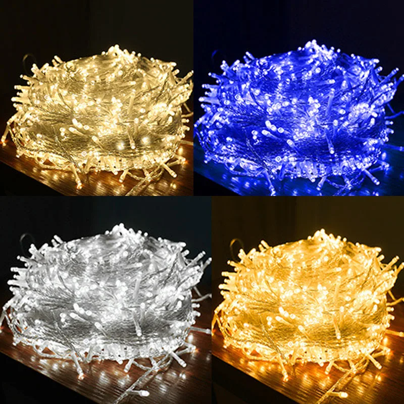 

AC110 AC220V 100M 500LEDs Curtain Wedding Decor light Outdoor Fairy String Light for Home Party Christmas Holiday Decoration
