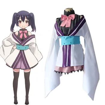 

Japanese Anime Urara Meirochou Uraran Yukimi Koume Kimono Coat Skirt Vest Set Cosplay Costumes Halloween Costume Outfit