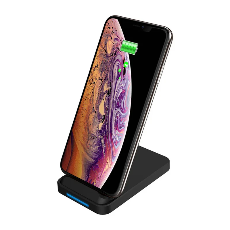 QI Wireless Charger Quick Charge 2.0 Fast Charging for iPhone X 8 Samsung S8 S9 2-Coils Stand Wireless Charging for xiaomi mi 9