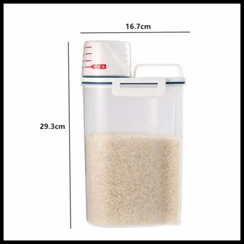 2L пластиковый диспенсер для зерновых культур коробка для хранения кухня еда зерно риса контейнер