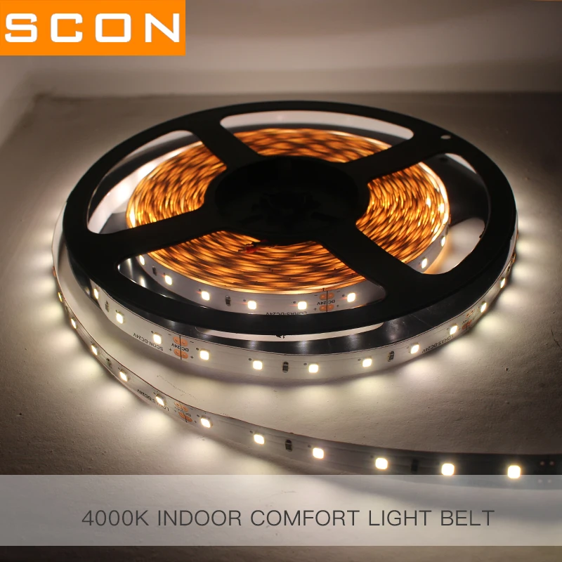 SCON Гибкая веревка освесветильник s CRI Ra90 2835 DC24V 60 Led контроллер адаптер настенная Встраиваемая светодиодная