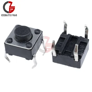 

100PCS 6*6*5 mm Switch Tactile Push Button Switches 6x6x5mm button Touch Micro Switch 4PIN DIP4