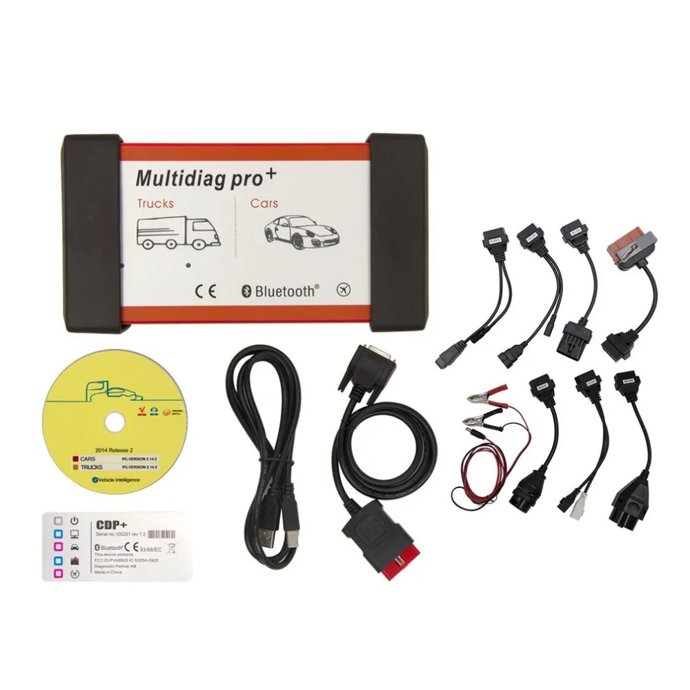 

Multidiag Pro+ Scanner Without Bluetooth Function Keygen Diagnostic Tool with 8pcs Extension Cables for Cars Trucks