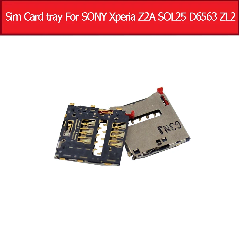 Подлинный лоток для Sim карты SONY Xperia Z2A SOL25 D6563 ZL2 слот Sony сменный держатель чтения