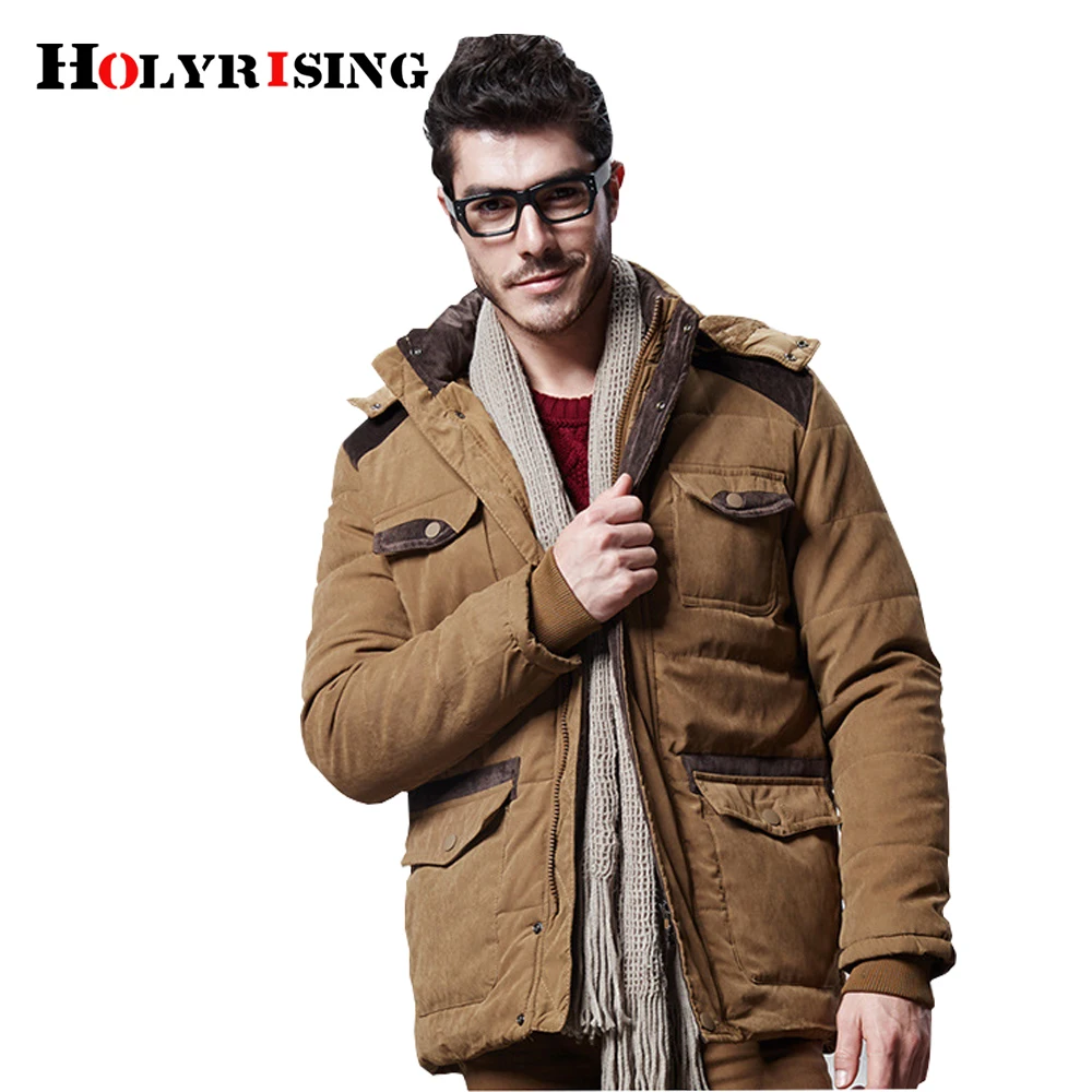 Vert Holyrising Coton Bas Chaud light Green Zipper Épais Le Veste Paquet19011 Black Noir Kaki À Vers Manteau khaki Capuchon Hiver Hommes Parka 5 Khaki army Cap f7Y6gby