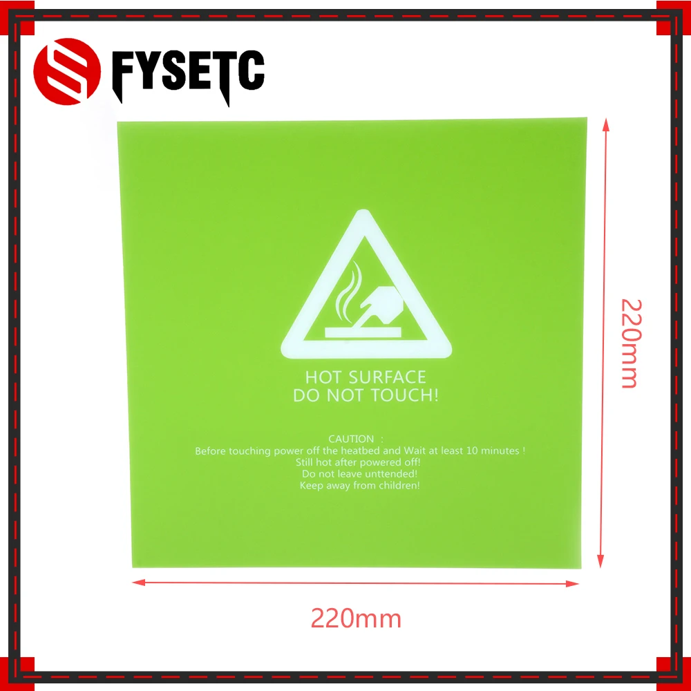 1pc Sticker Green 3D Printer Frosted Heated Bed 220x220mm Hotbed Build Sheet Plate For Wanhao Anet A8 A6 MK3 Ender 5 | Компьютеры и