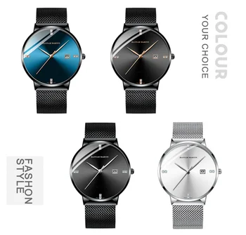 

Rhinestone Waterproof Business Casual Stainless Steel Belt Watch Men Top Brand Luxury Simple Quartz Men Watches for Male Relogio