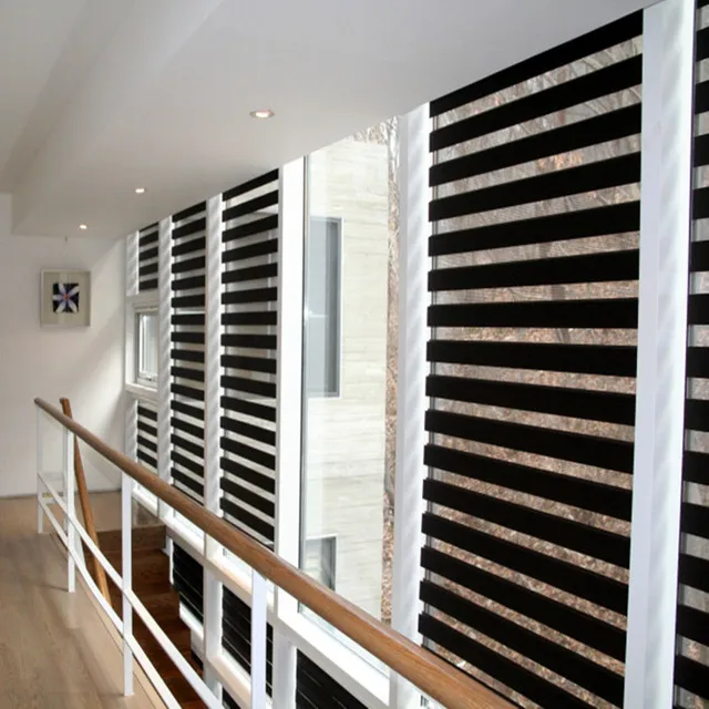 cloth louver window blinds double layer zebra blinds home decoration