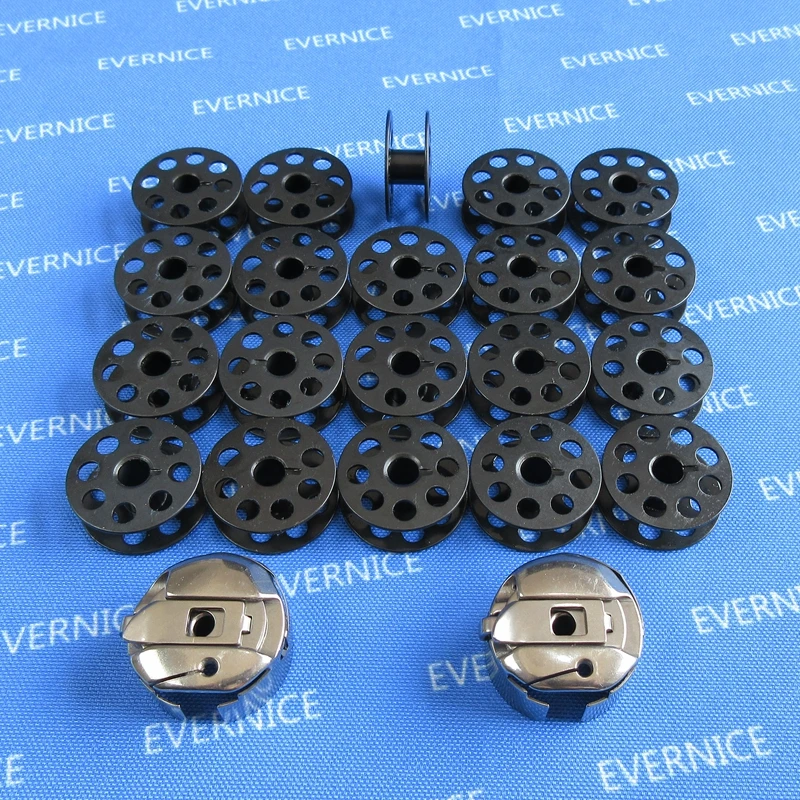 2 Bobbin Case 2130104-301A + 20 Rocchetti Per Zig Zag Consew 146Rb 175Rb 176 Seiko