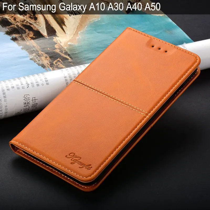 Чехол для Samsung Galaxy A30 A50 A40 A10 роскошный винтажный кожаный флип чехол samsung a30 a50 a40 a10
