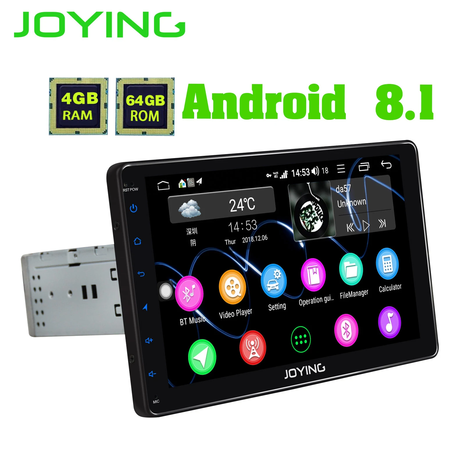Clearance JOYING autoradio Android 8.1 4GB RAM&64GB ROM Octa Core stereo 9"HD Screen universal head unit radio player support 4G SIM Card 3