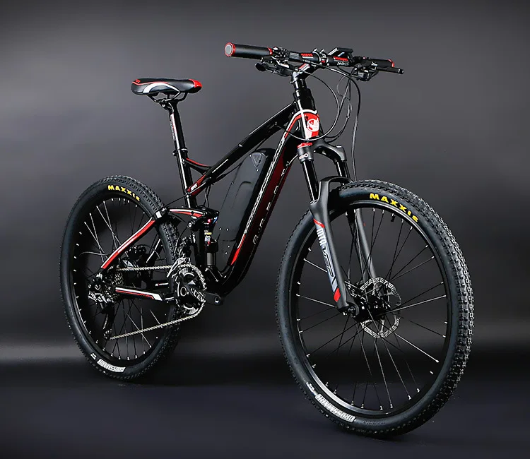 Discount customizable 26inch Electric mountain bike rear shock soft tail 22 gear oil disc brake  li-ion 36V All terrain off road ebike 1