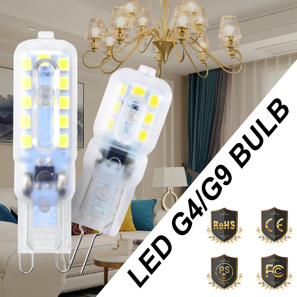 

G9 Led Lamp Mini Dimmable G4 Led 220V Corn Light Bulb 3W 5W Bombillas g9 Leds Chandelier Spotlight Replace Halogen Lamp SMD 2835