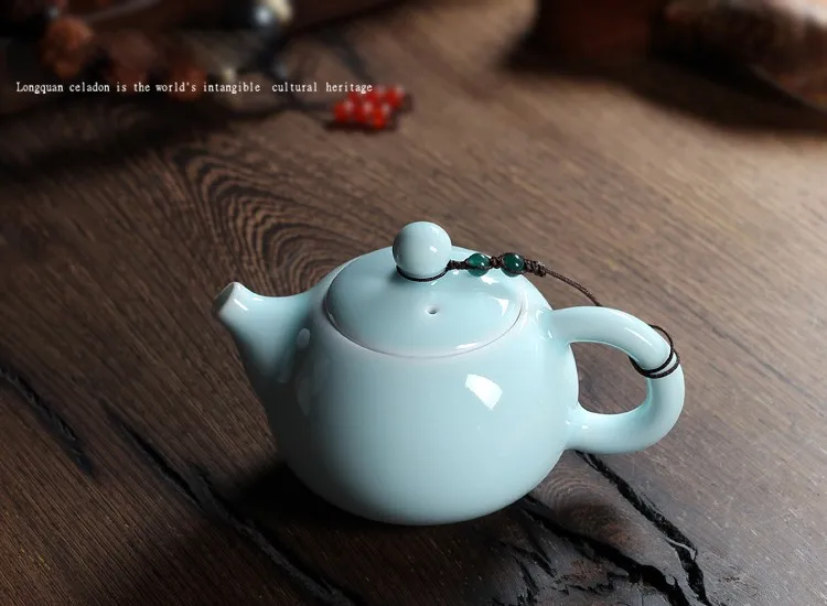 Чайный набор хрустящая глазурь Ge Kiln Longquan Celadon Zisha керамика искусство Тай Тхи китайский чайный горшок фарфор Исин глина антикварный чайный горшок