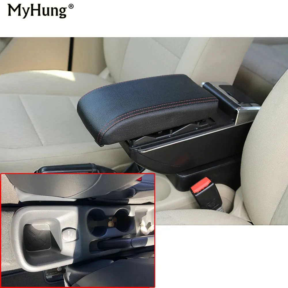 

For Nissan Kicks 2017 2018 Armrest box Central Console Arm Store With Rise and Down Function content box cup holder ashtray Auto