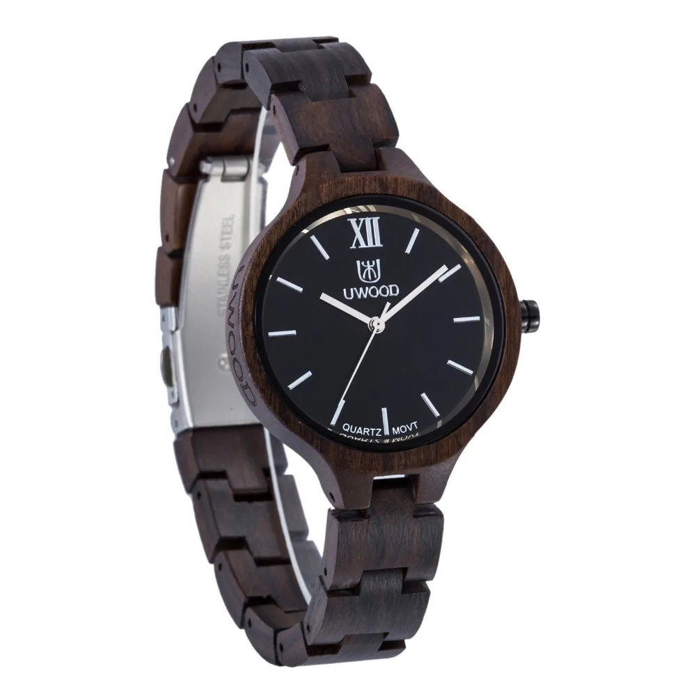 2018 Luxury Brand Fashion Wood Quartz Womens Watches Sandal Wooden Wristwatch Women Dress Watches High-Quality Clock Reloj Mujer