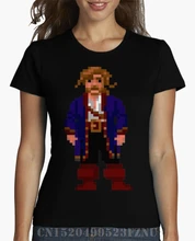 Summer Top Fashion t shirt women Guybrush Monkey Island short O neck Casual Cotton anime women Design High Quality