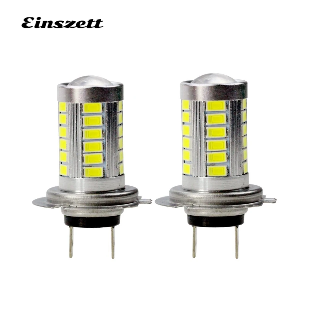 2pcs H7 LED Fog Light High Bright White DC12V 33SMD 5630 15W LED HeadLight Lamp Bulb