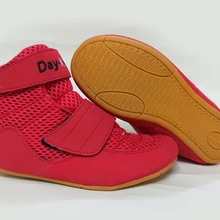 Борцовка обувь для детей кикбоксинг обувь ребенок размер 30-35 цвет красный черный и зеленый