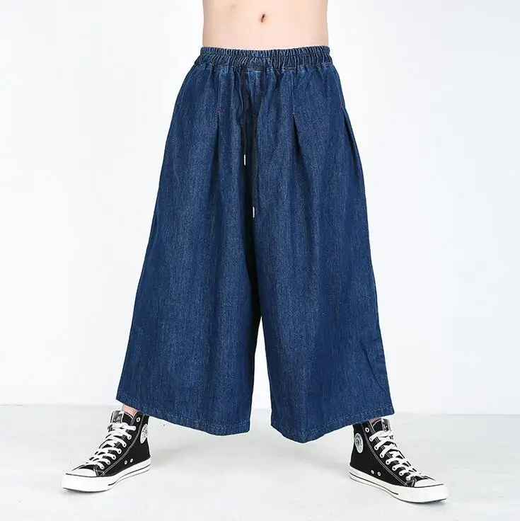 Spring clothes New style Europe Tides Men Solid Color Wide Legged Jeans