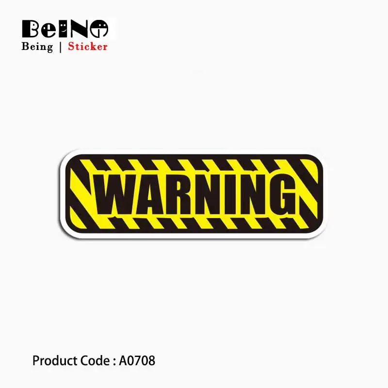 علامة تحذير شعار خطير ملصقا تذكير للماء حقيبة كمبيوتر محمول الغيتار الأمتعة لوح التزلج لعبة جميلة A0708 ملصقات QY32