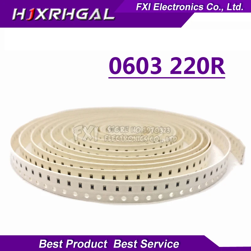 

300PCS 0603 Chip Fixed Resistor SMD Resistor 220 ohm 220R 221 New original