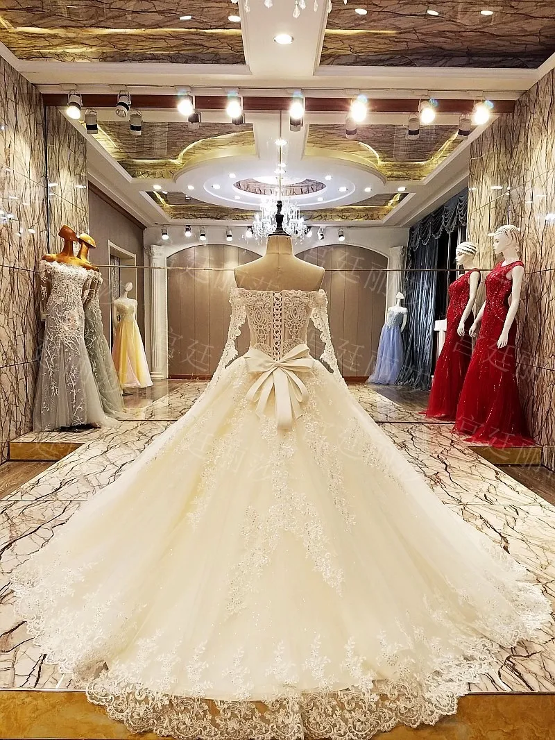 Handgemachte weiße Prinzessin Hochzeit Kleid Kleid K2M5 I1E3 Schleier für G5P5 