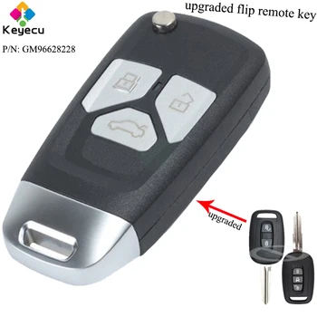 

KEYECU Upgraded Flip Remote Control Car Key For 2/ 3 Buttons& 433MHz& ID46 Chip - FOB for Chevrolet Captiva 2008-2013 GM96628228
