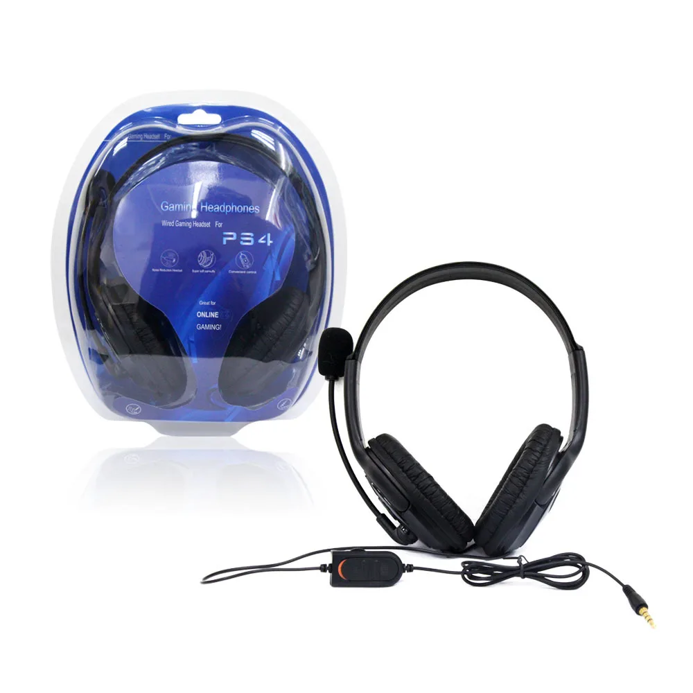 

PS4 game headset pc computer headset phone headset wire big headphones slim pro earphones