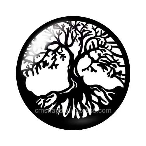 Новый черный стиль Life Tree 10 шт смешанный 12 мм/16 мм/18 мм/25 мм Круглый Фото стеклянный