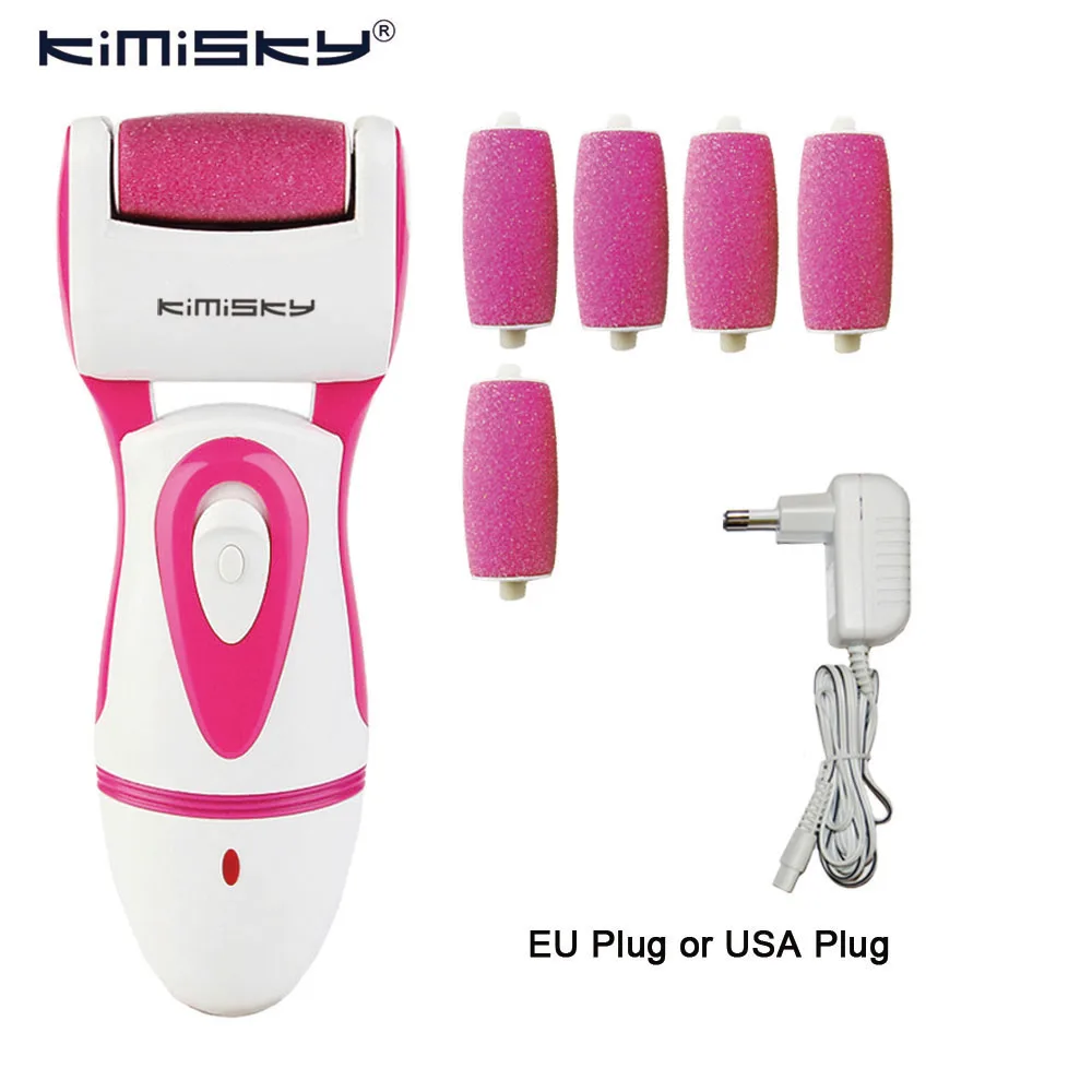 Cuidados com os Pés Vermelho de Veludo Removedor de Calos do pé para o Calcanhar do pé da Pele Ferramentas Pedicure Ferramenta Elétrica Pedicura Kimisky Suave Máquina Arquivo Mod. 1210393 7 Instrumento cuidados c pés