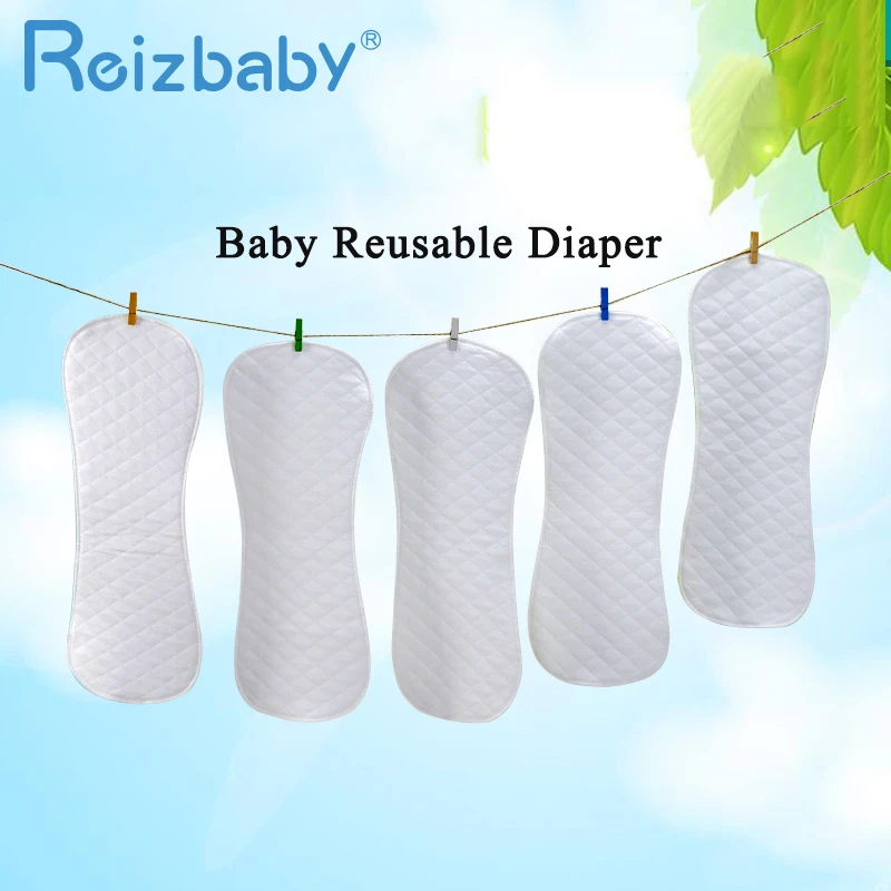 REIZBABY Baby Diaper Nappy Lines Reusable Washable Peanut Shape