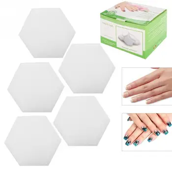 

80Pcs Professional Hexagram Nail Gel Polish Remover Lint-Free Napkins Easy Wraps Cleansing Sponges Nail Buffer Nail Art Cleaning
