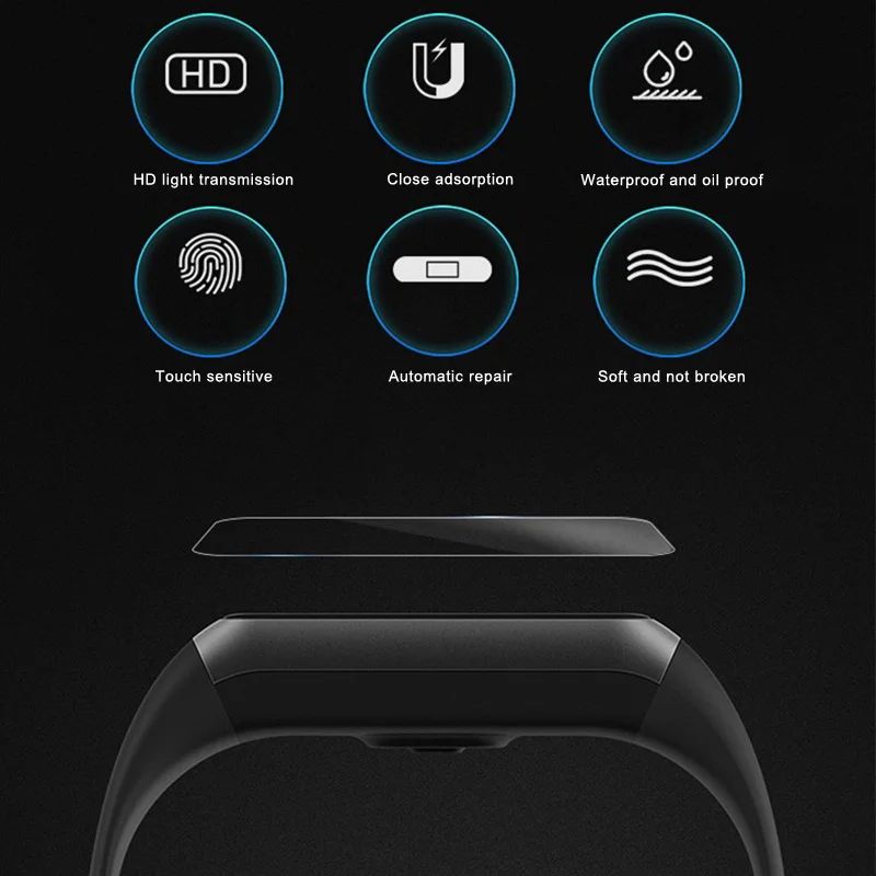 2 шт ТПУ Защита экрана для Huami Amazfit Cor MiDong фитнес Смарт браслет HJ55|Смарт-аксессуары|