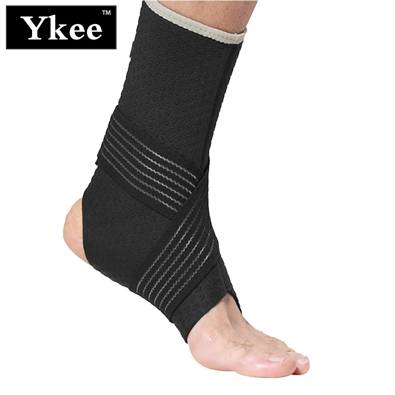 1Pc Black Sports Safety Ankle Brace Protector Nastavitelný Bandage Football Ankle Support Pad tobillera