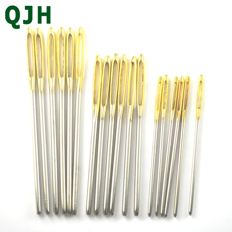 

18pcs 3 size Large Sewing Needles Gold Eye Needle Embroidery Tapestry Hand Sewing Tools Wool DIY sewing accessories