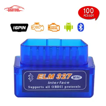 

2017 Lowest Price ELM 327 Bluetooth OBD II Works on Android Torque Auto DiagnosticTool ELM327 Mini Bluetooth Free Shipping