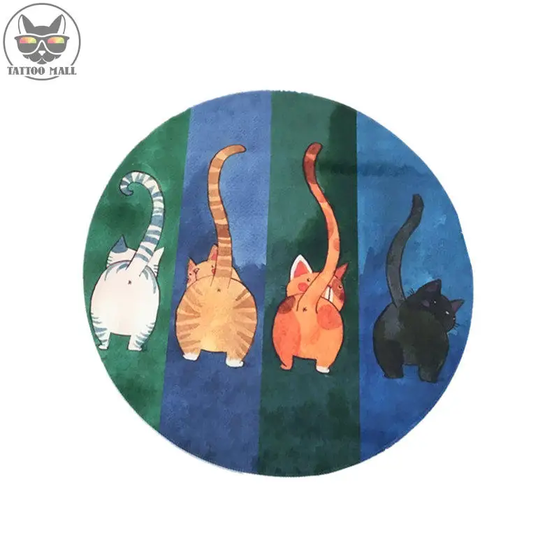

Round cat floor mat Cartoon kindergarten game carpet Computer swivel mats Children tent mat non-slip flannel rug free shipping