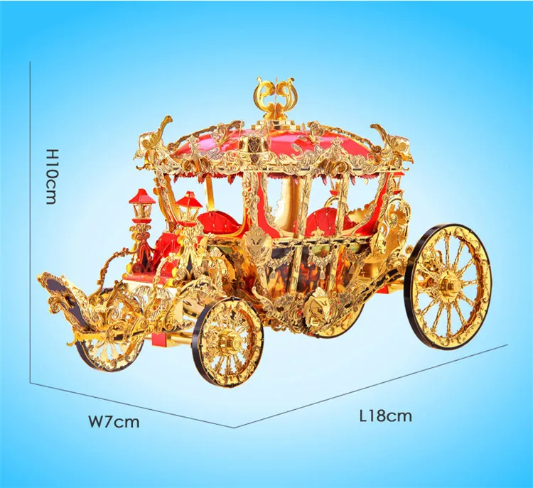 3D металлическая модель Карета Принцессы DIY нано лазерная резка собрать отрезная игрушка настольное украшение развивающие игрушки подарки для детей
