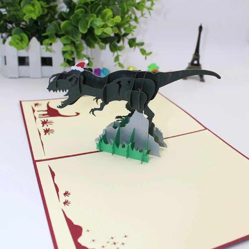 Christmas Party Invitation Card Dinosaur Children Christmas Party Invitation Card Dinosaur Children Creative Three Dimensional Desktop Decoration Pop Up In Cards Invitations From