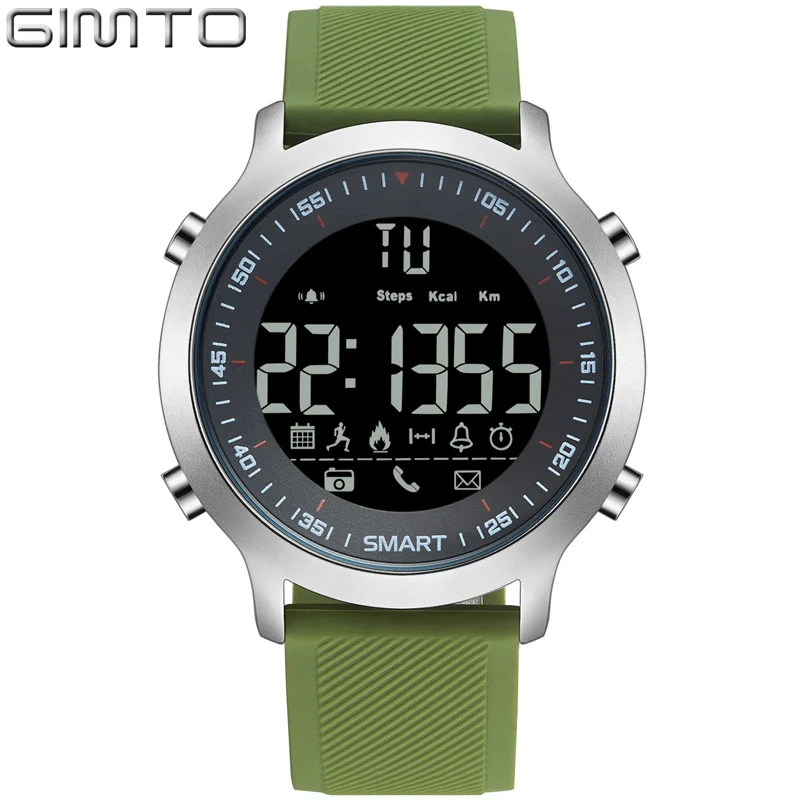 

GIMTO Sport Digital Smart Watch Men Women Silicone Waterproof Shock Military Male electronic wrist watches Pedometer Stopwatch