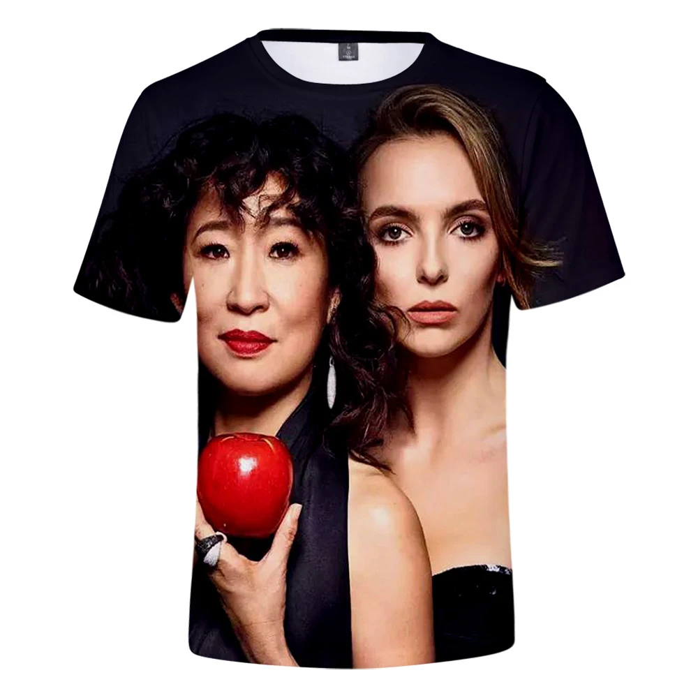 Killing Eve ТВ 3D повседневные футболки женская и мужская летняя одежда K pop Harajuku горячая Распродажа футболка с коротким рукавом плюс размер 4XL Футболка